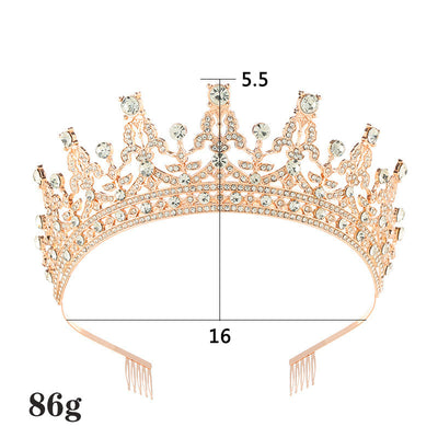 Crown Bridal Headdress Wedding Headband Studio Birthday Party Accessories Crown Big Crown