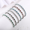 Shiny Geometric Titanium Steel Zircon Bracelets In Bulk