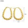 1 Pair Basic Simple Style Classic Style U Shape Geometric Round Plating Titanium Steel Earrings