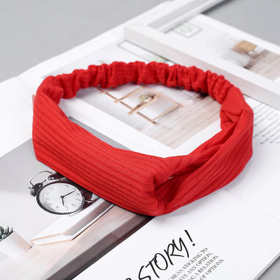 casual simple style stripe solid color cloth stripe hair band