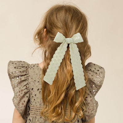 cute sweet flower bow knot cloth lace hair clip