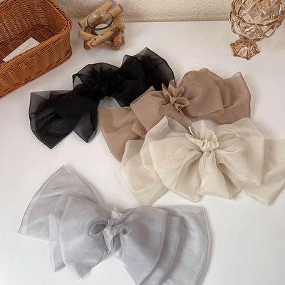 fashion bow shaped headdress women's floating oversized barrettes hairpin