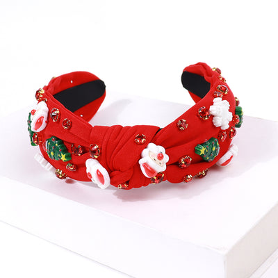 Christmas Cute Women's Christmas Tree Santa Claus Plastic Hair Band