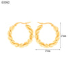 1 Pair Basic Simple Style Classic Style U Shape Geometric Round Plating Titanium Steel Earrings