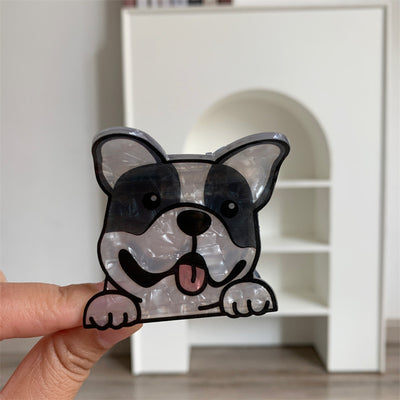 Cute Cartoon Dog Acrylic Medium Size Hair Claw Trendy Personality Hair Claw Shark Clip Hairpin Hair Ornaments Hair Accessories New