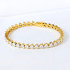 Simple Style Geometric Stainless Steel Zircon Tennis Bracelet In Bulk