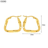 1 Pair Basic Simple Style Classic Style U Shape Geometric Round Plating Titanium Steel Earrings