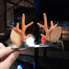 Christmas Cute IG Style Women's Antlers Plush Handmade Hair Clip