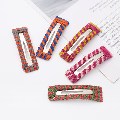 Women's Sweet Geometric Plush Hair Clip