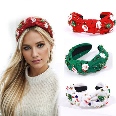 Christmas Cute Women's Christmas Tree Santa Claus Plastic Hair Band