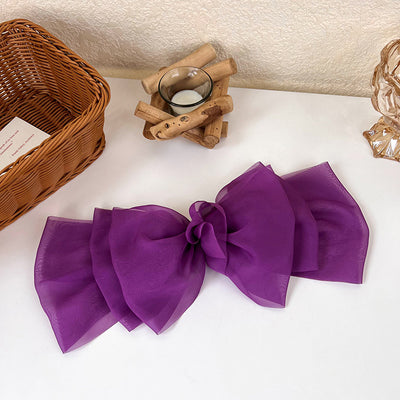 fashion bow shaped headdress women's floating oversized barrettes hairpin