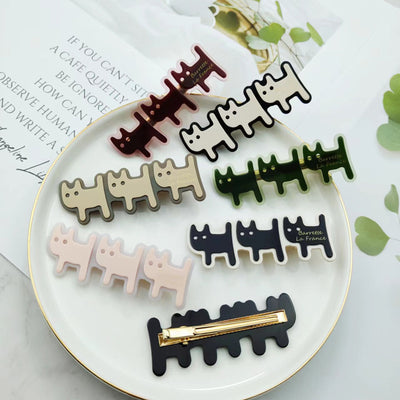 cartoon style cat acetic acid sheets handmade hair clip 1 piece