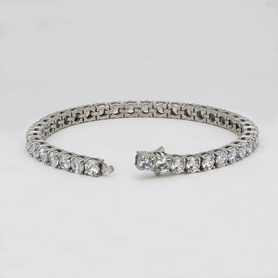 Shiny Geometric 316 Stainless Steel  Zircon Tennis Bracelet In Bulk