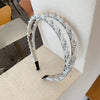 baroque style twist imitation pearl alloy hair band