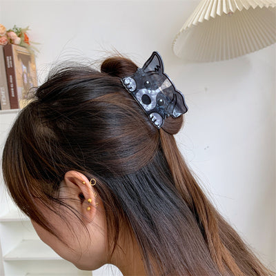 Cute Cartoon Dog Acrylic Medium Size Hair Claw Trendy Personality Hair Claw Shark Clip Hairpin Hair Ornaments Hair Accessories New