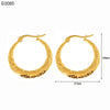 1 Pair Basic Simple Style Classic Style U Shape Geometric Round Plating Titanium Steel Earrings