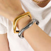 Simple Style Solid Color 304 Stainless Steel Bangle In Bulk