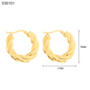 1 Pair Basic Simple Style Classic Style U Shape Geometric Round Plating Titanium Steel Earrings