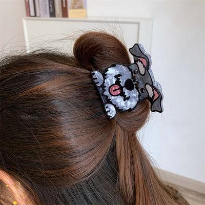 Cute Cartoon Dog Acrylic Medium Size Hair Claw Trendy Personality Hair Claw Shark Clip Hairpin Hair Ornaments Hair Accessories New