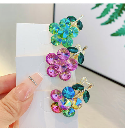 classic style flower rhinestone hair clip