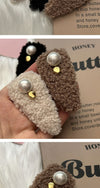 elegant lady geometric plush hair clip