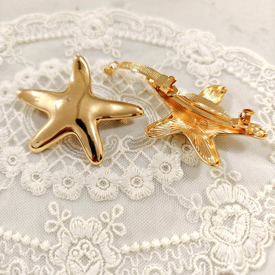 Women's Classic Style Scallop Starfish Flower 304 Stainless Steel Plating Hair Clip Hair Tie