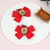 Christmas Cute Kid'S Santa Claus Bow Knot Snowflake Knitting Hair Clip