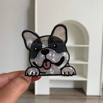 Cute Cartoon Dog Acrylic Medium Size Hair Claw Trendy Personality Hair Claw Shark Clip Hairpin Hair Ornaments Hair Accessories New