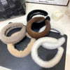 women's elegant solid color plush hair band