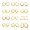 1 Pair Basic Simple Style Classic Style U Shape Geometric Round Plating Titanium Steel Earrings