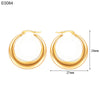 1 Pair Basic Simple Style Classic Style U Shape Geometric Round Plating Titanium Steel Earrings