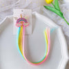 cartoon style rainbow  cloth handmade hair clip 1 piece