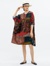 Plus Size - Vintage Women Mid-Length Floral Shirt Dress