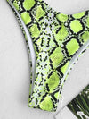 Snakeskin High Cut Bikinis Swimwear