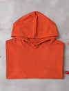 Plus Size Women Solid Color Casual Hooded Blouse