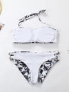 Strapless Printed Bikinis Swimwear