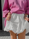 A-Line Loose Pleated Solid Color Split-Joint Skirts Bottoms