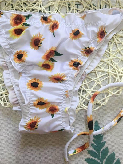 Sunflower Printed Bikinis Swimwear