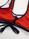 Sport-Style Solid Color Bandage Bikini Swimsuit