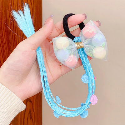 children&#39;s cartoon  color wig hair rope headdress cheap scrunchies