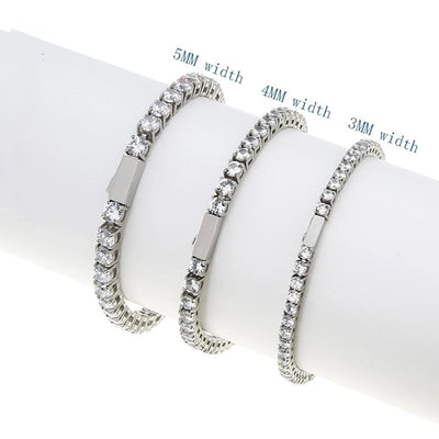 Shiny Geometric 316 Stainless Steel  Zircon Bracelets In Bulk