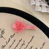 French Style Solid Color Flower Barrettes Acetate Texture Side Shredded Hair Bangs Clip Duckbill Clip 2024 New Hair Accessories Headdress