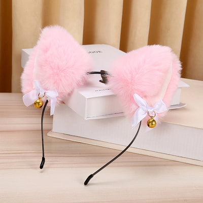 Cute Plush Cat Ear Hairband Autumn and Winter New Cat Rabbit Ear Fox Beast Ear Sexy Anchor Bell Headwear