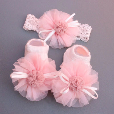 baby hair band socks suit children's boat Socks floor socks headband baby Crown flower headband hair accessories