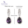 1 Pair Elegant Luxurious XUPING Water Droplets Plating Inlay Copper Artificial Gemstones 18K Gold Plated Drop Earrings