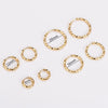 1 Pack of 12 Pairs Casual Basic Classic Style Twist 304 Stainless Steel Earrings