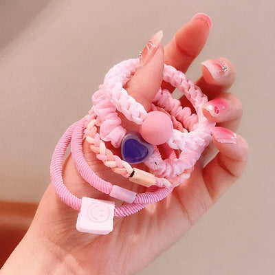 Women's Sweet Color Block Cloth Braid Hair Tie