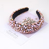 baroque style u shape sponge inlay rhinestones pearl hair band 1 piece