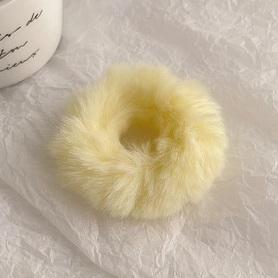 Autumn and Winter plush large intestine hair band female  Net red high ponytail hair rope tie hair rubber band ball hair rope