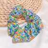 hair ring rural style small floral hair ring french retro lattice head rope rubber band  headdress